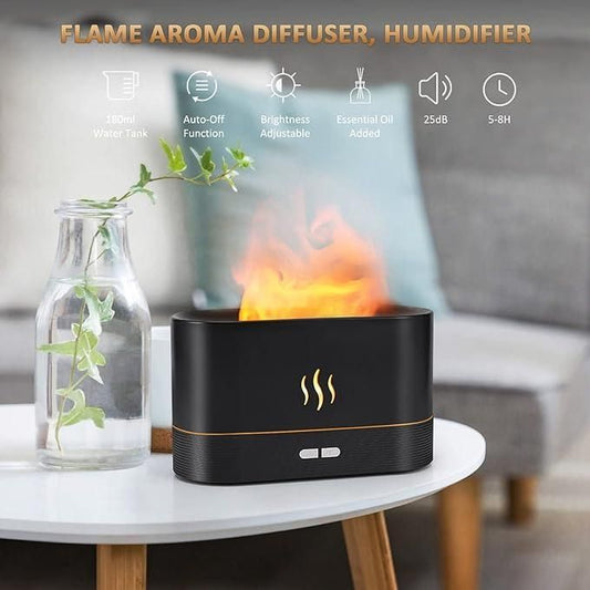 Flame Diffuser Humidifier: Breathe Easy & Relax (India) ✨